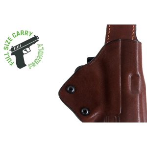 Open Barrel Quick Draw OWB Leather Holster with Security Lock