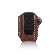 Classic Leather IWB/OWB Knife & Tool Holster with Steel Clip and Adjustable Retention