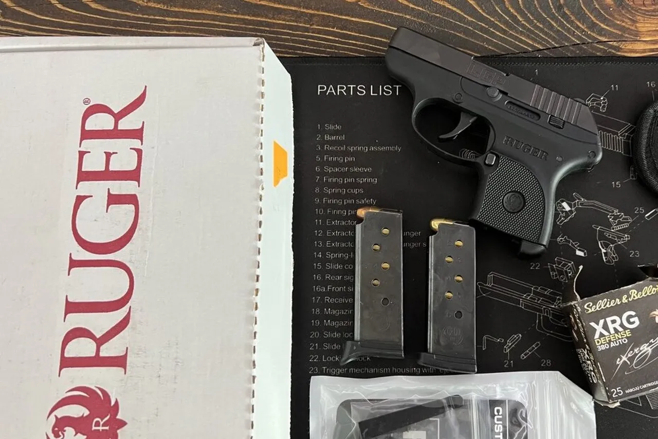 Ruger LCP at a shooting range Ruger LCP at a shooting range