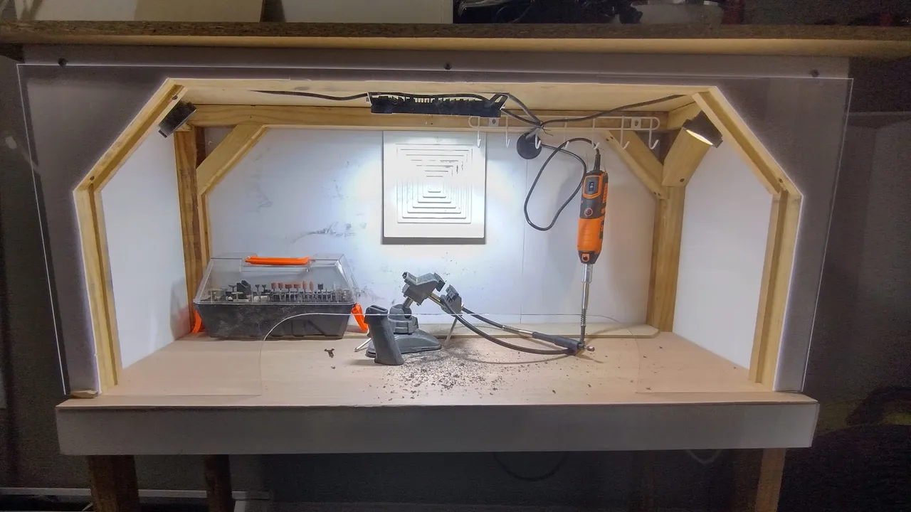 Work area for stippling Work area for stippling