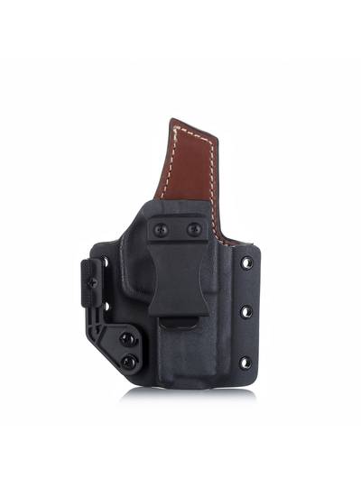 NT Hybrid IWB Holster For Glock Pistols - Kydex/Leather, FDE Matte, Inside Waistband Carry