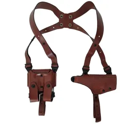Leather pistol shoulder holster with underlay, sight protection and counterbalance