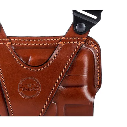 Horizontal Leather Shoulder Holster for Guns with Light
