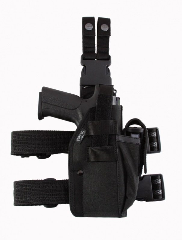 Tactical Drop Leg Holster with Extra Magazine Pouch