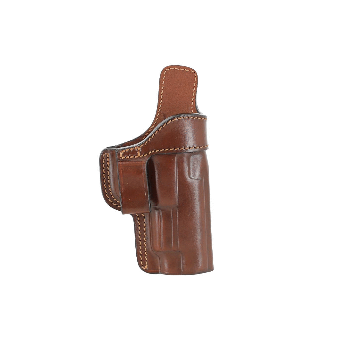 Pancake style IWB concealed open top leather holster