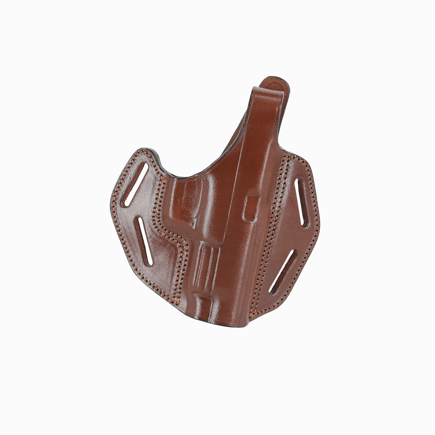 Multi angle OWB leather holster with thumb break