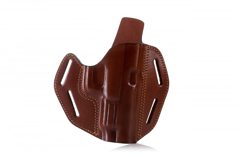 Multi angle open top OWB leather holster
