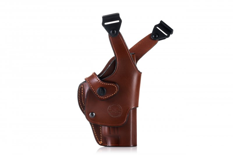 Folding leather shoulder holster
