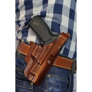 Stable OWB Leather Holster with Thumb Break