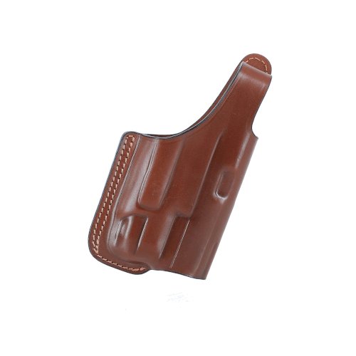 Slim design secured OWB leather holster for guns with light