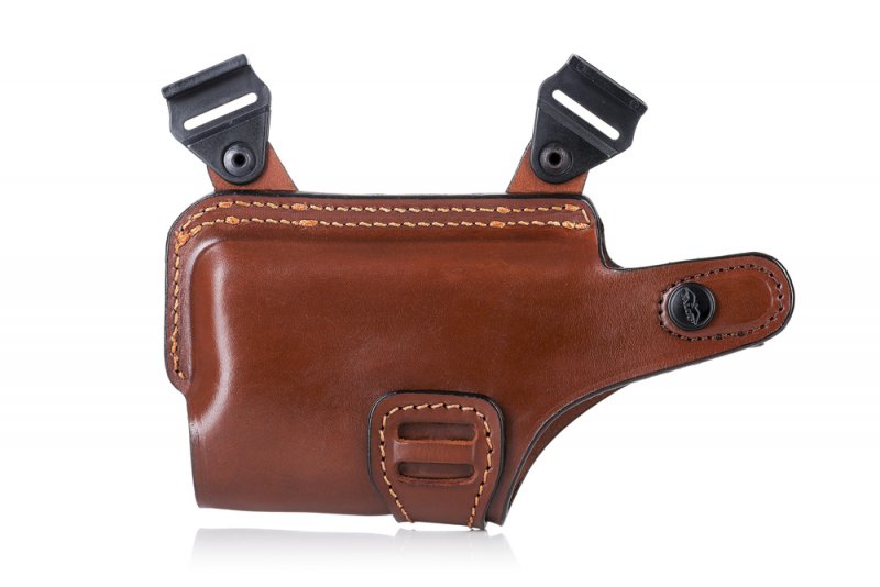 Leather Horizontal Shoulder Carry Set for gun with light