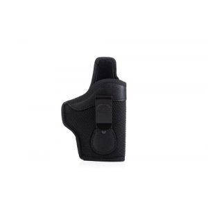 Variable IWB concealed open top nylon holster with adjustable belt clip