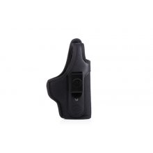 Secured IWB concealed leather nylon holster with thumb break