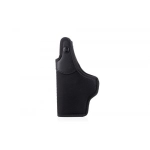 Secured IWB concealed leather nylon holster with thumb break