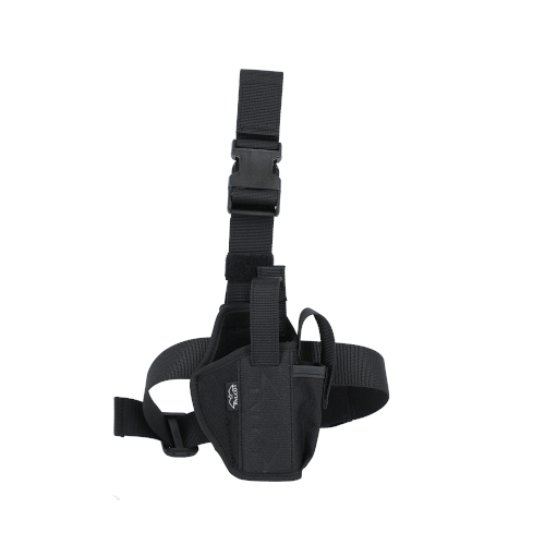 Tactical nylon leg holster with extra mag