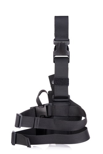 Tactical nylon leg holster with extra mag