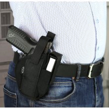 Nylon OWB holster with extra mag holder