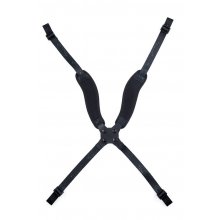 Cross shoulder harness with adjustable arms