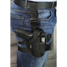 Taktické nylonové stehenné puzdro na zbraň so zásobníkom