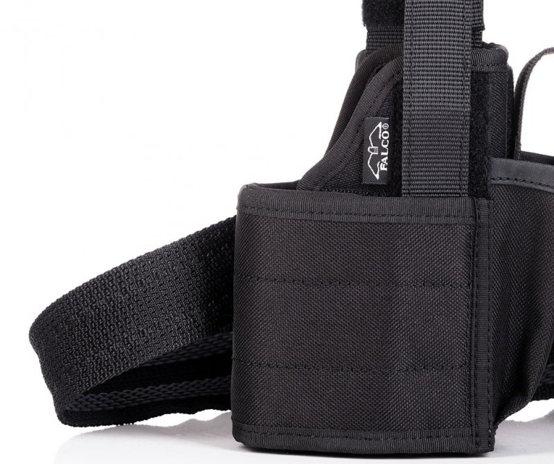Tactical nylon leg holster for guns with light