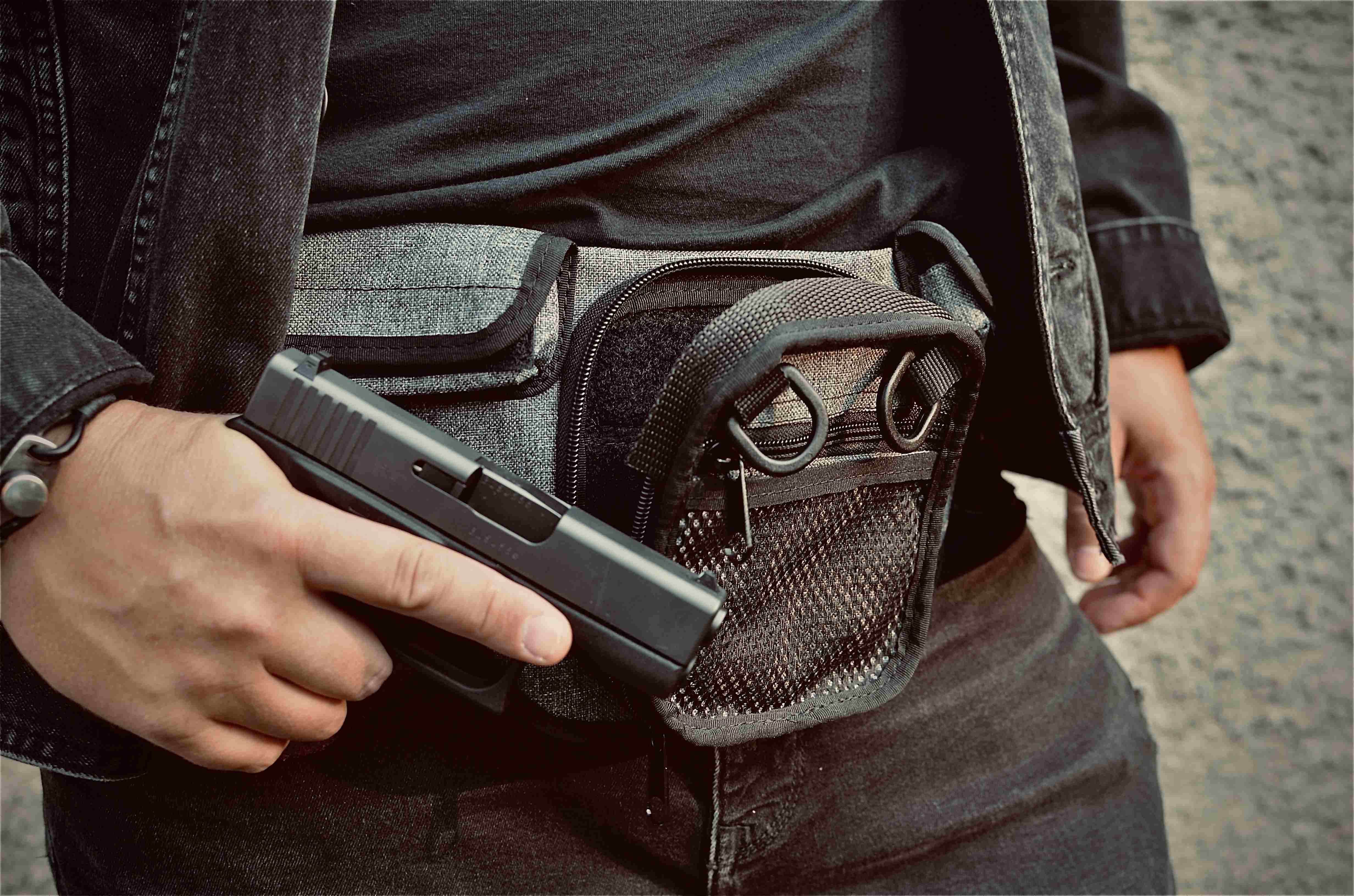 Law enforcement fanny packs,gun fanny pack with hidden pocket,Made in USA. 