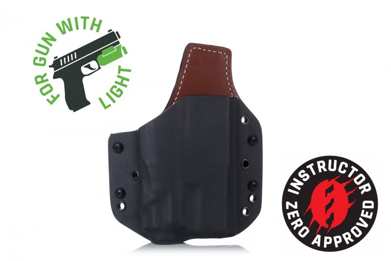 COMPACT HYBRID OWB HOLSTER FOR GUN WITH LIGHT