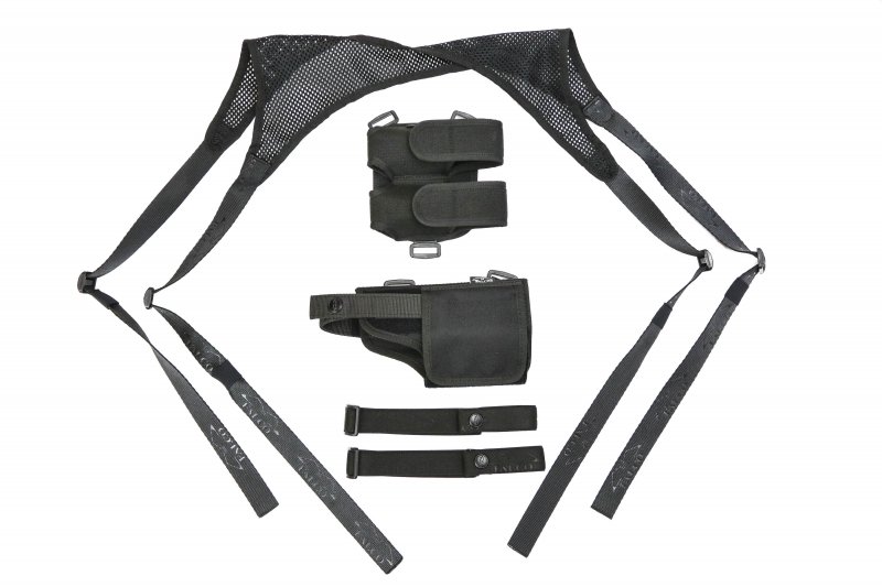 Universal Nylon Horizontal Shoulder Carry Set for Gun with Light