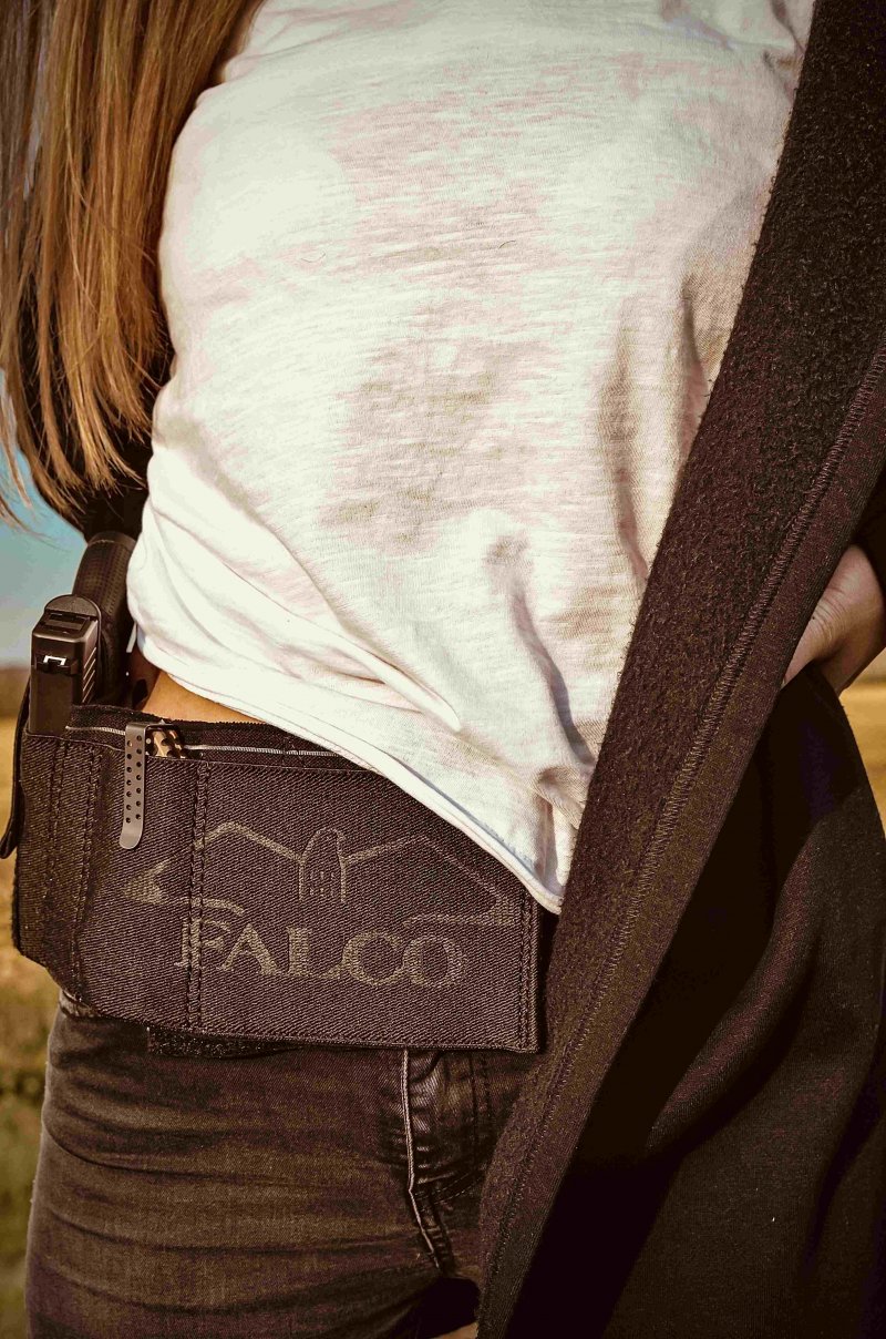 Semi-Breathable Belly Band Holster for Guns with Light