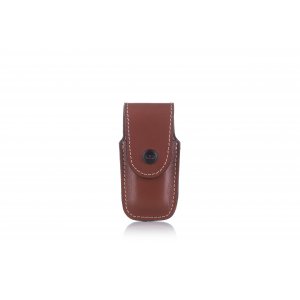 Low-profile Classic Leather OWB Knife & Tool Holster with Snap Closure