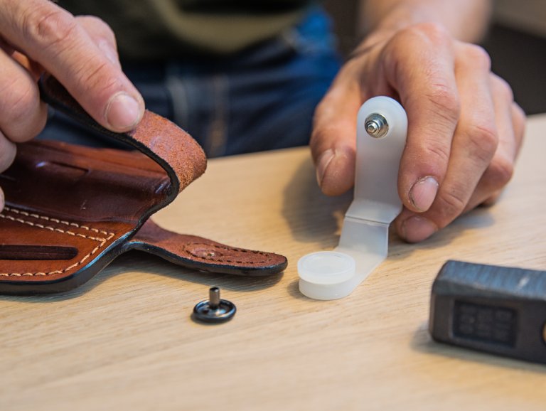 How to change a broken or worn out snap on your holster