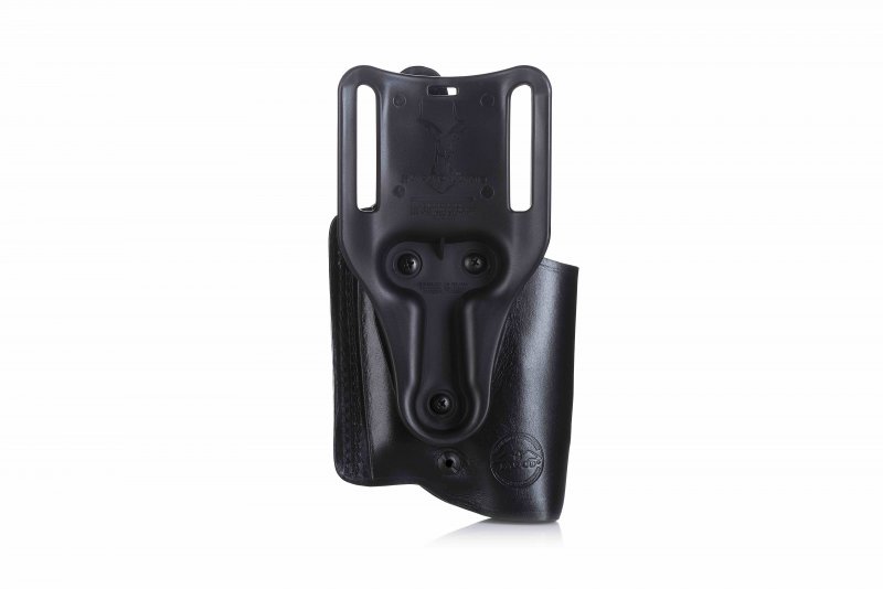 Duty leather holster for gun with light