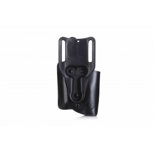 Duty leather holster for gun with light