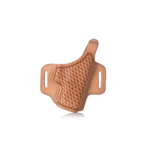 Exkluzívne ručne vyrezávané kožené opaskové puzdro - Basket Weave