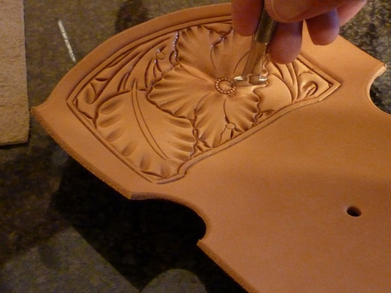 Exclusive Hand-Carved Leather OWB Holster - BASKET WEAVE
