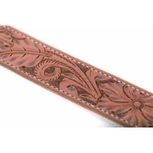 Exclusive Hand-Carved Leather Gun Belt - FLORAL