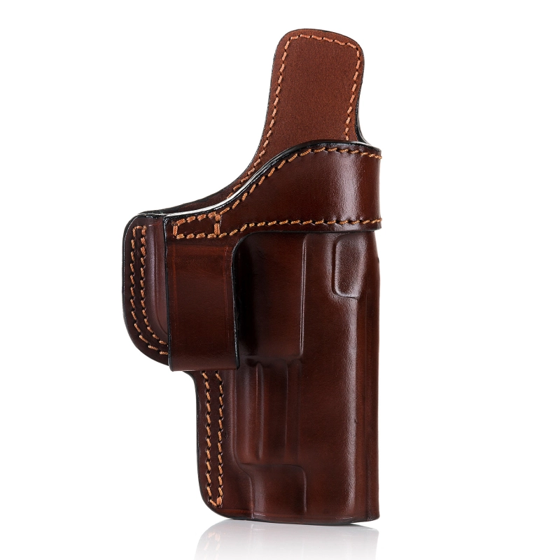 Pancake Style IWB Concealed Open Top Leather Holster
