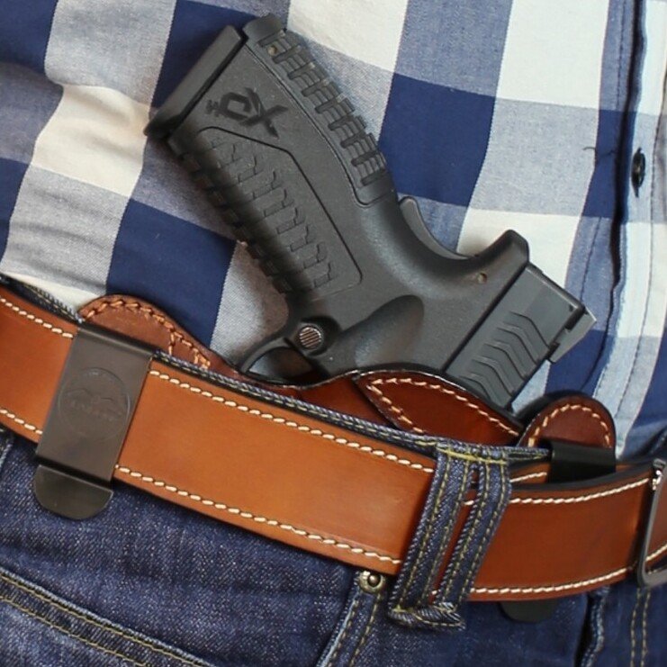 Otevřené stabilní pouzdro pro nošení uvnitř kalhot pro širokou škálu pistolí a revolverů