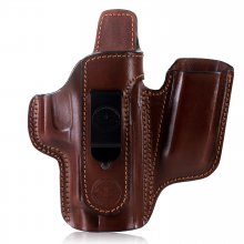 Appendix Carry Concealed Open Top Leather Holster with Magazine Pouch