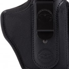 Appendix carry concealed open top nylon holster with magazine pouch