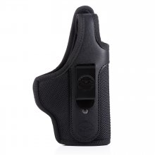 Secured IWB Concealed Leather Nylon Holster with Thumb Break