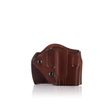 Quick Draw OWB Leather Belt Holster with Adjustable Retention