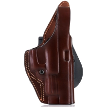 Paddle OWB Open Barrel Leather Belt Holster with Thumb Break