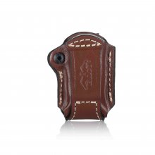 Classic Leather IWB/OWB Knife & Tool Holster with Steel Clip and Adjustable Retention