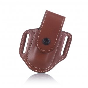 Comfortable Classic Leather OWB Knife & Tool Holster with Side Belt Slots