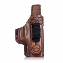 LIMITED EDITION Leather IWB Holster with hand-carved FLORAL details