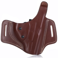 LVL 2 Retention Pancake Premium Leather OWB Holster with MLC Security Lock Technology
