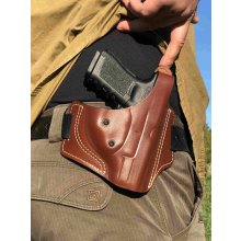 LVL 2 Retention Pancake Leather OWB Holster with Security Lock