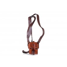 Timeless horizontal shoulder holster with counterbalance for guns with red dot sight