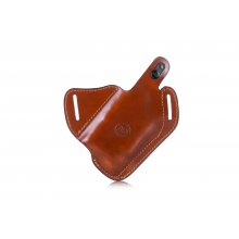 Timeless leather holster for crossdraw of guns with light or laser  red dot sight