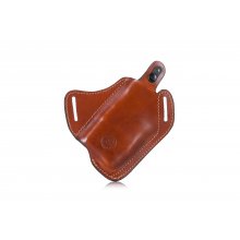 Timeless leather holster for crossdraw of guns with light or laser
